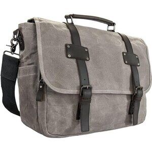 Canvas Messenger Bag for Men, Laptop Case, Satchel